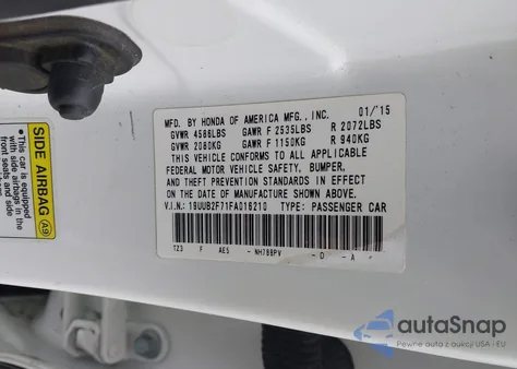 2015 Acura Tlx V6 Advance from USA, damaged, VIN 19UUB2F71FA016210